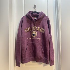Tee Max Burgundy Hoodie XL Pike’s peak Colorado Rocky Mountains Slide Pockets